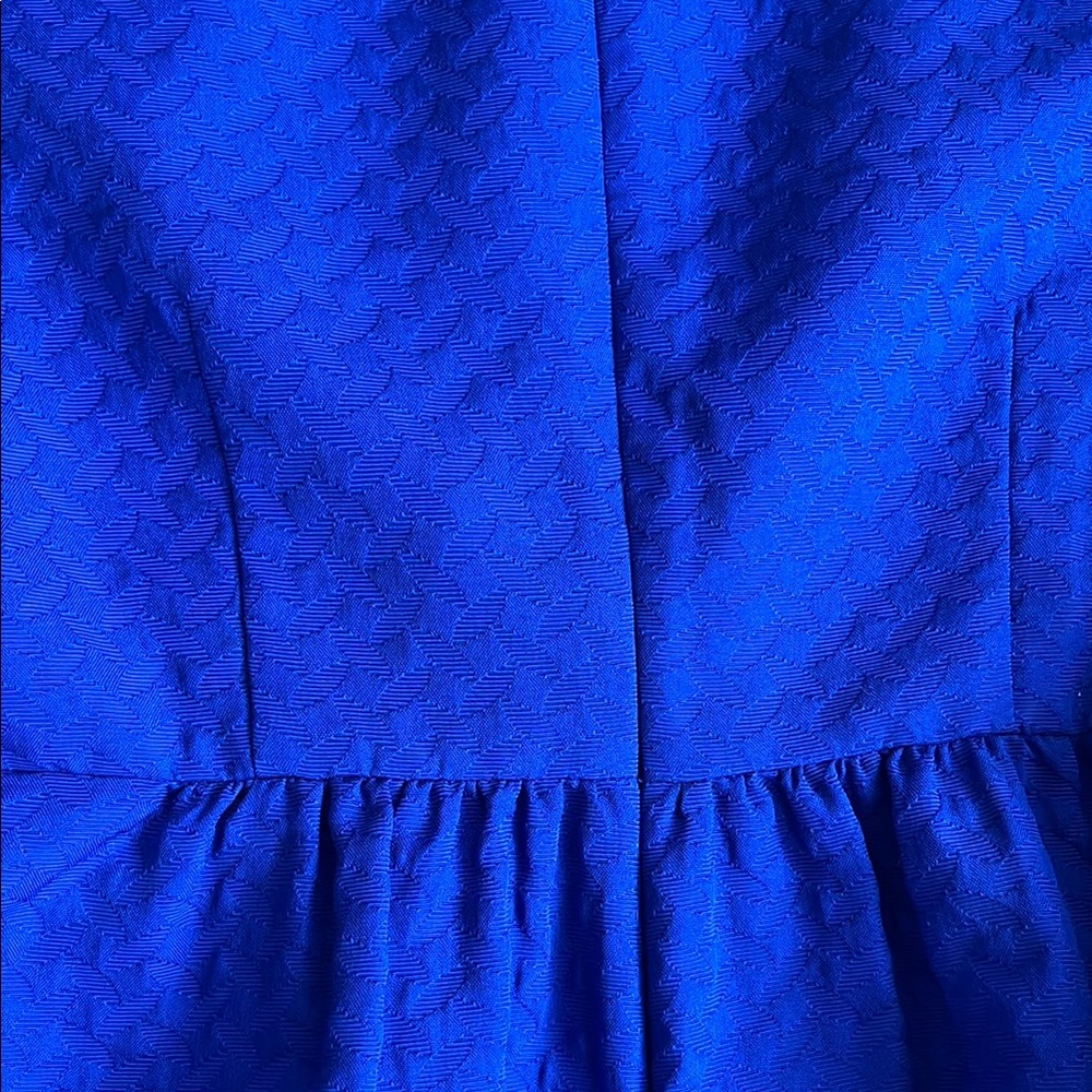 Blue Anthropologie Dress, flattering waistline, textured fabric, pockets! - Picture 9 of 9